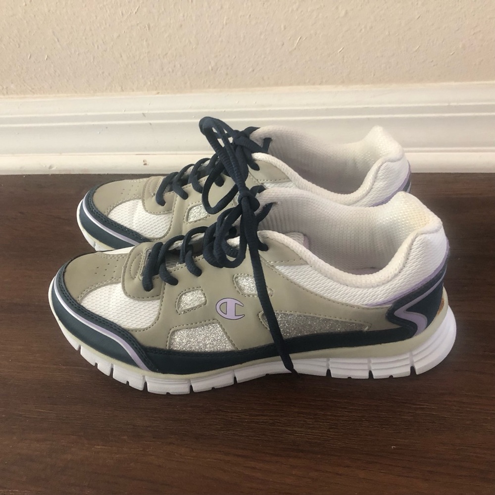 Champion Silver Lilac Gray Blue Athletic Sneakers Women’s Size 8 Running Walking
